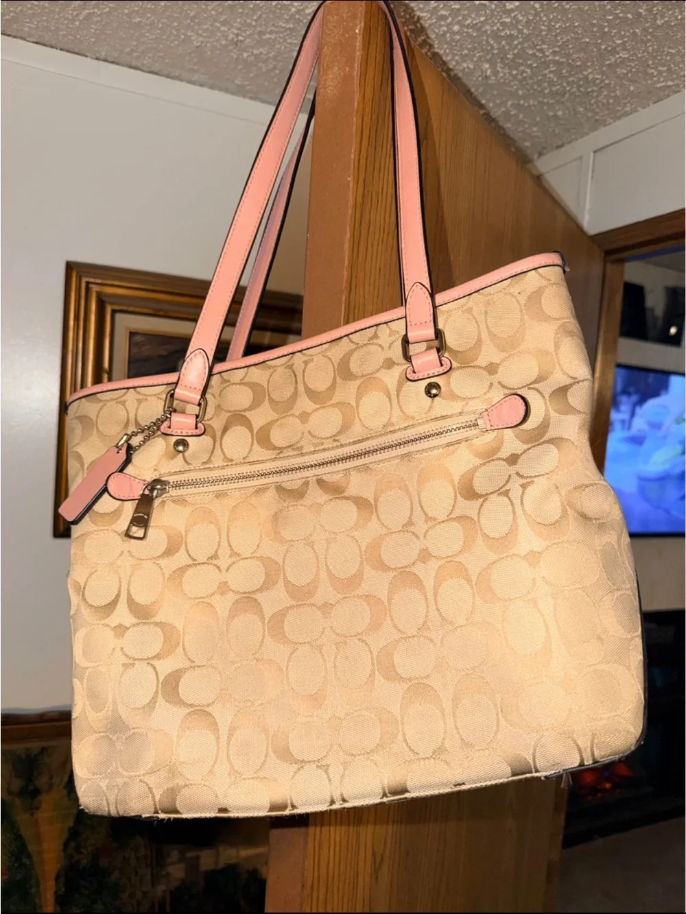 Coach tote beige